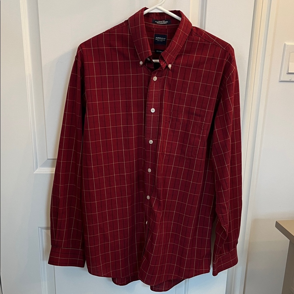 Arrow Red Plaid Men's Shirt